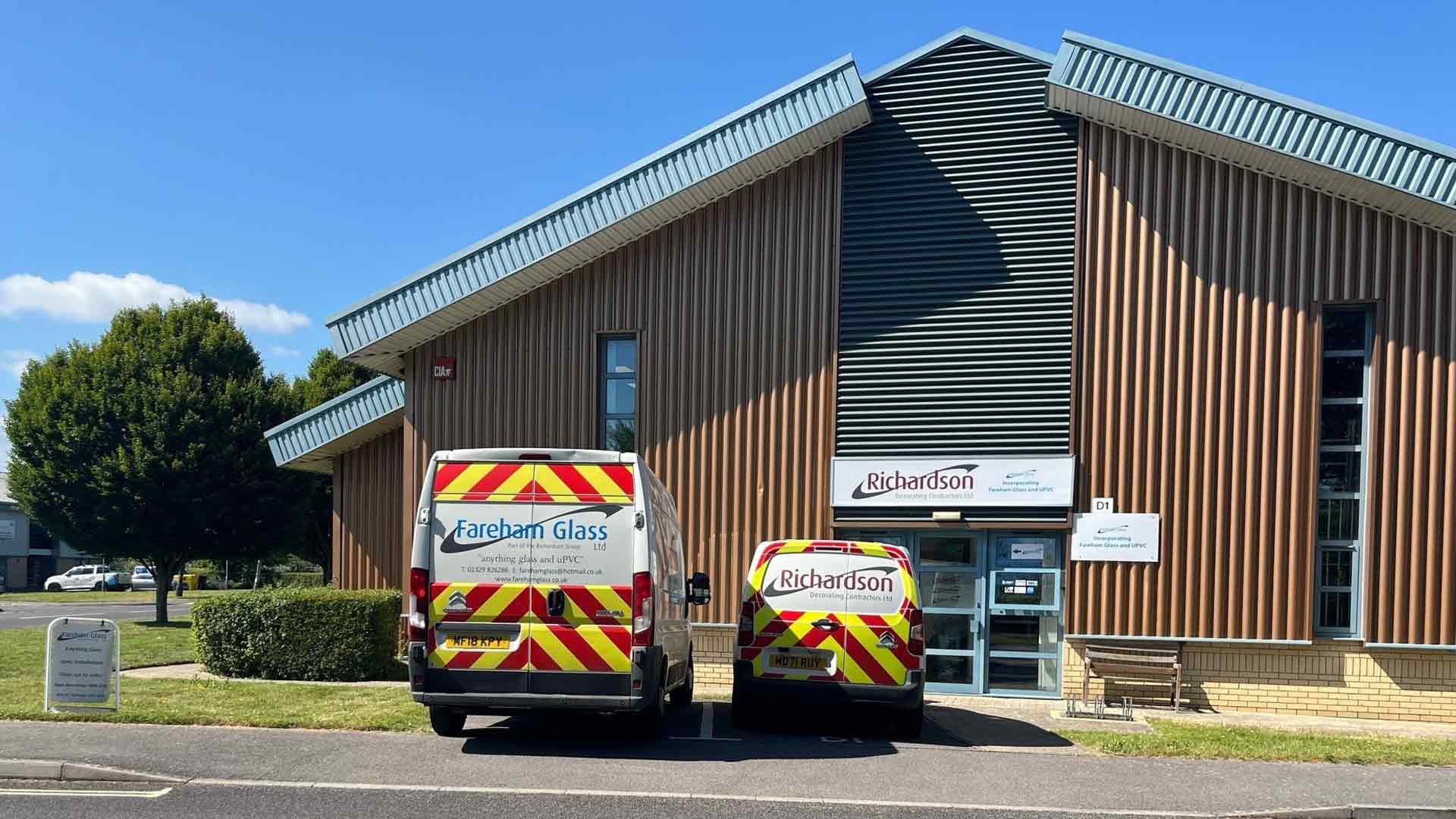 Richardson Decorating premises and vehicles, Gosport Hampshire